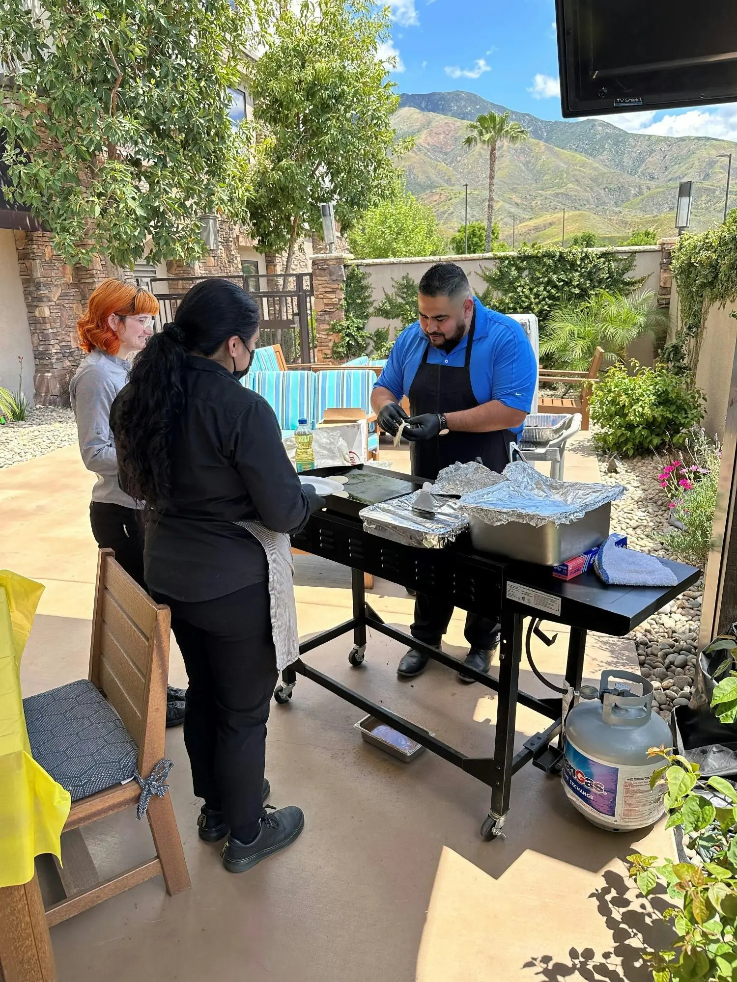 Our General Manager made tacos for team members.