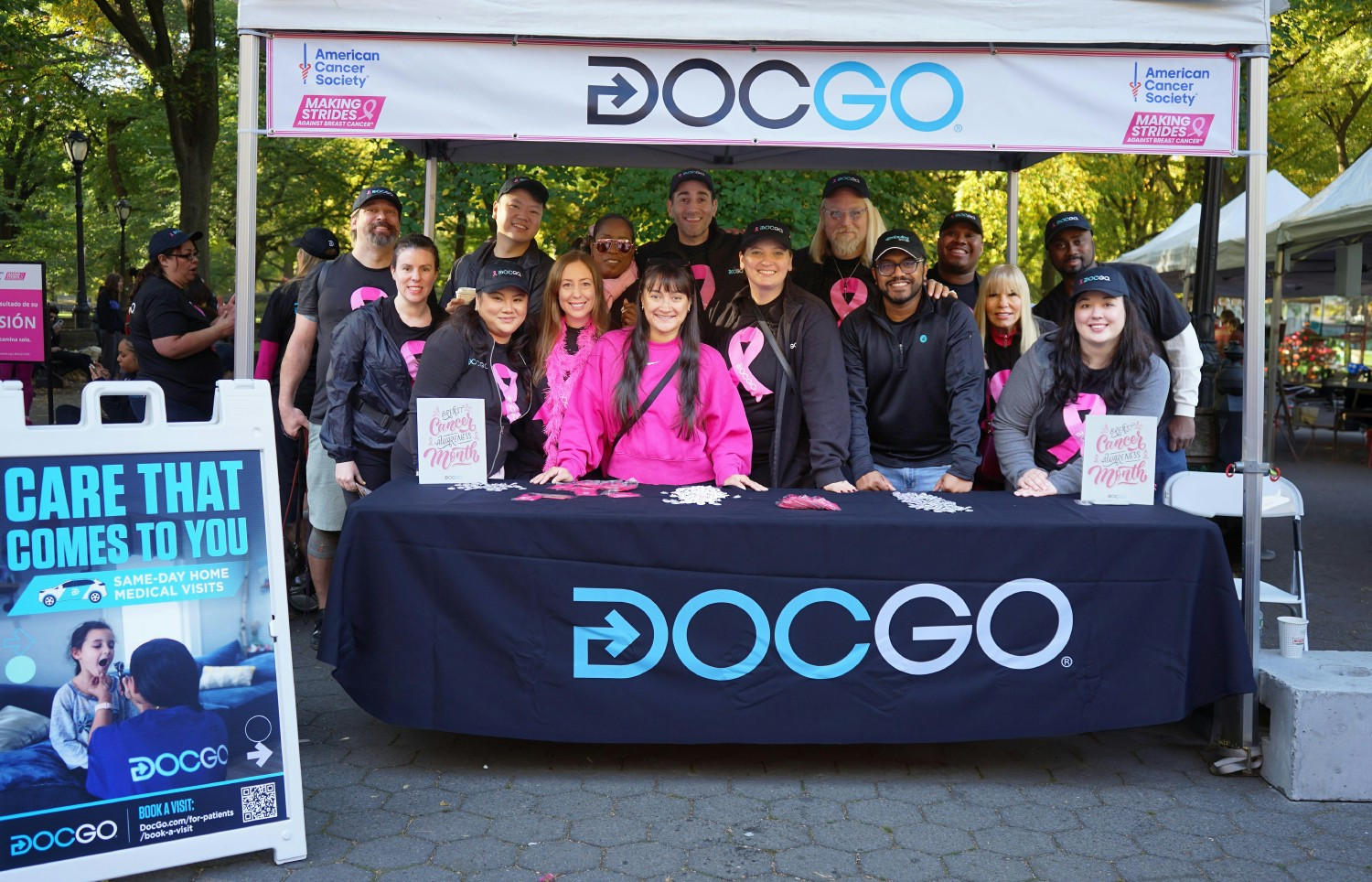 DocGo participated in the American Cancer Society's walk to fight breast cancer.