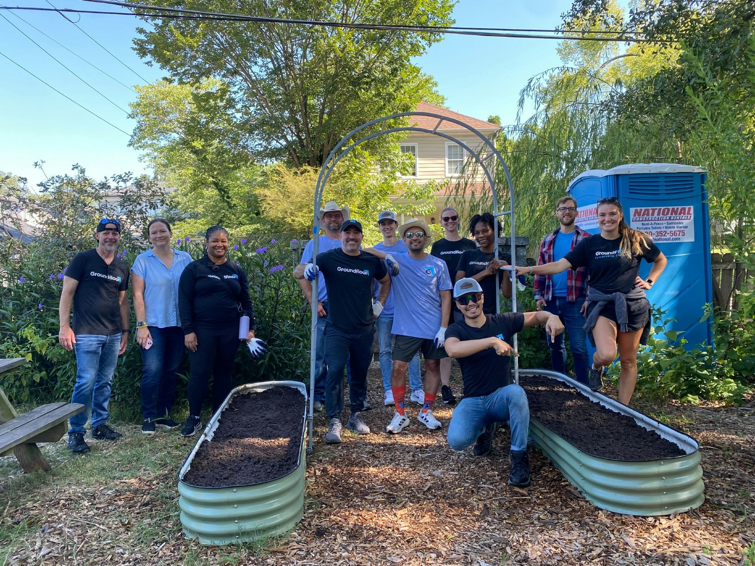 Our REOPs team volunteering at a local Open Hand garden.