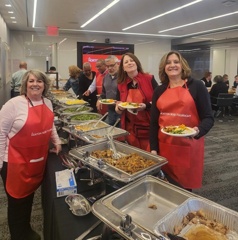 Norton Rose Fulbright colleagues gather at an event in the New York office.