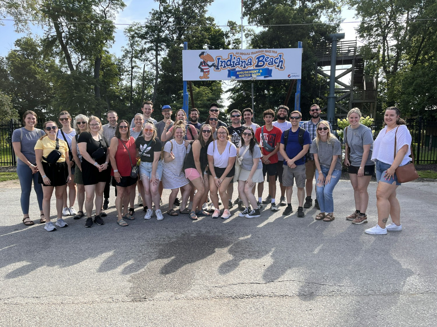 Company picture as we plan to take on Indiana Beach, a local amusement park, for the day!