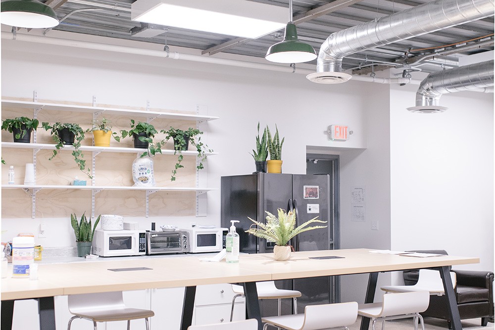 This is our breakroom where we host Town Hall meetings and Fun Friday events!