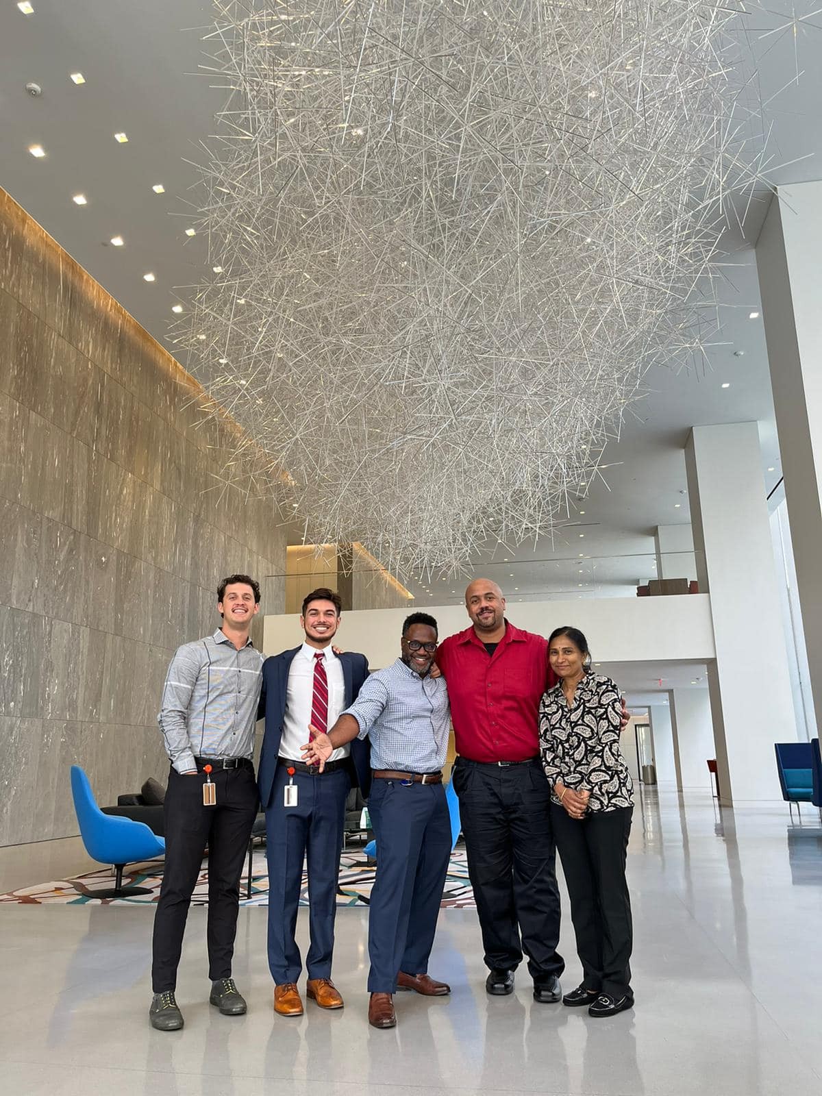Interns with our People Champion, William Mouton at the Houston office
