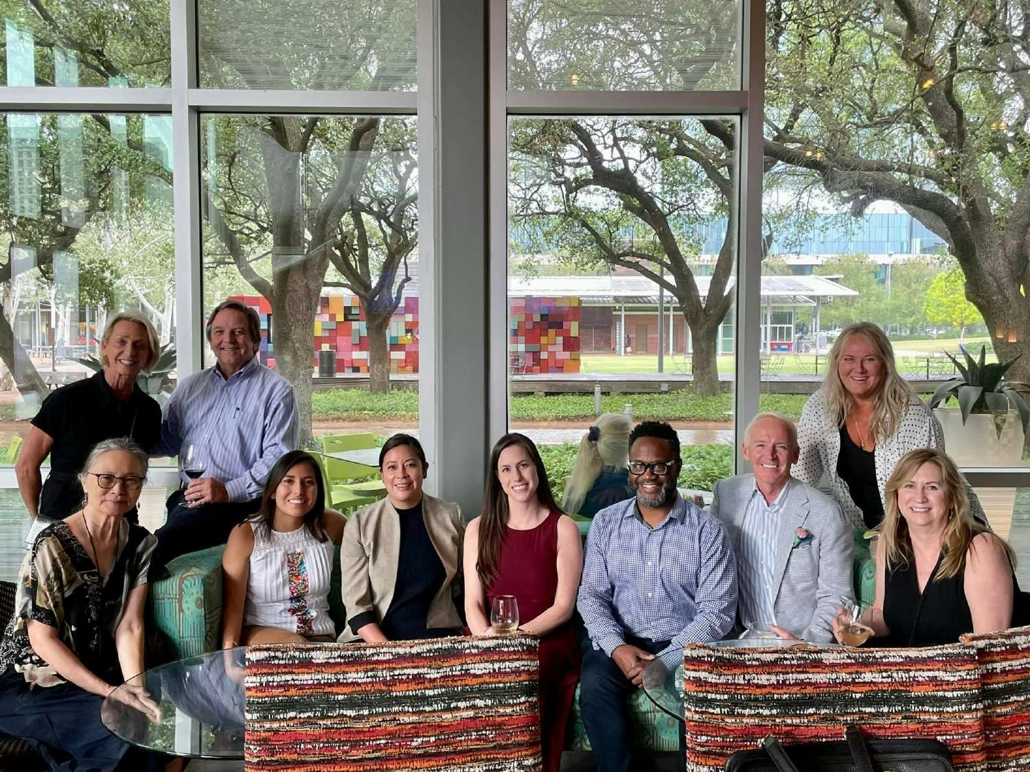 Group of our consultants at a Happy Hour in Houston