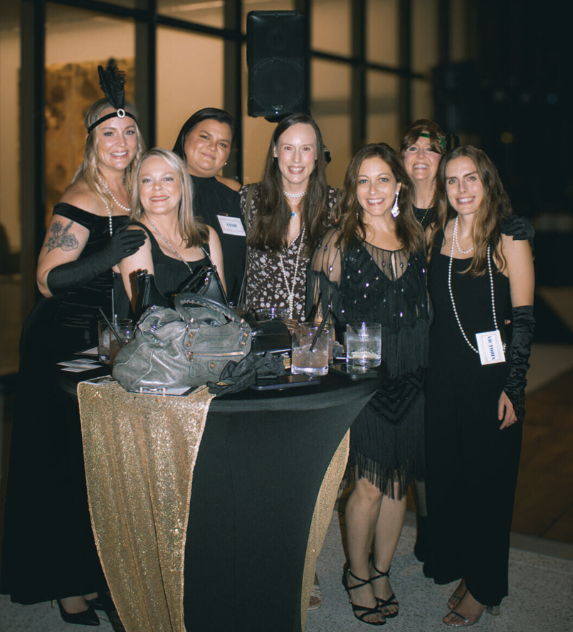 Employees enjoying company gathering.