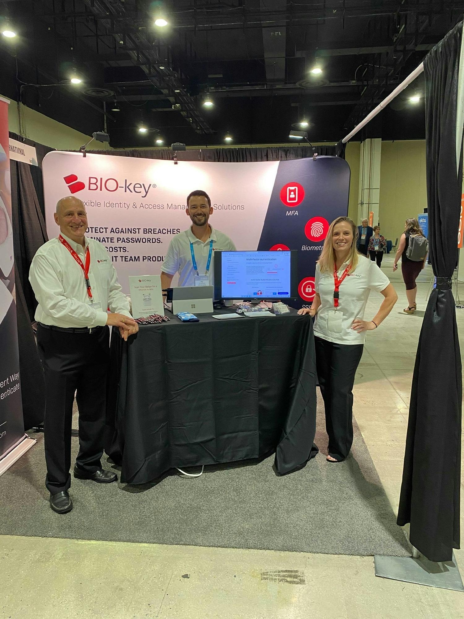 The BIO-key team attending a recent tradeshow.