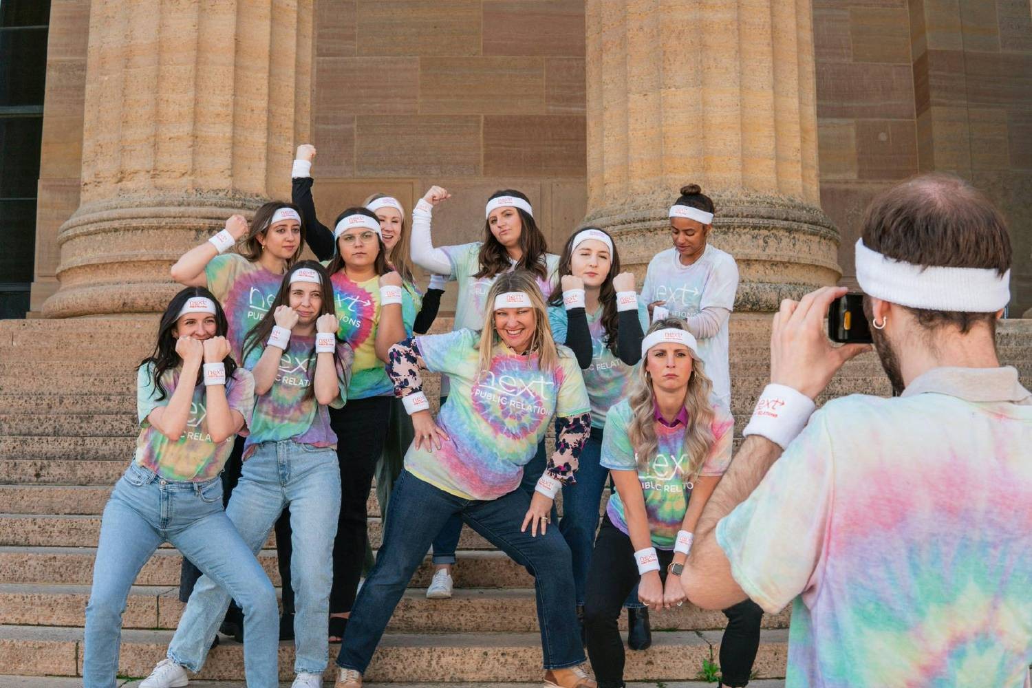 Our Philadelphia team getting ready for their close-up, post-Rocky steps run! 