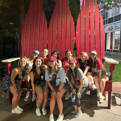 Next PR’s Philadelphia office roots for the home team at a Phillies baseball game over the summer.