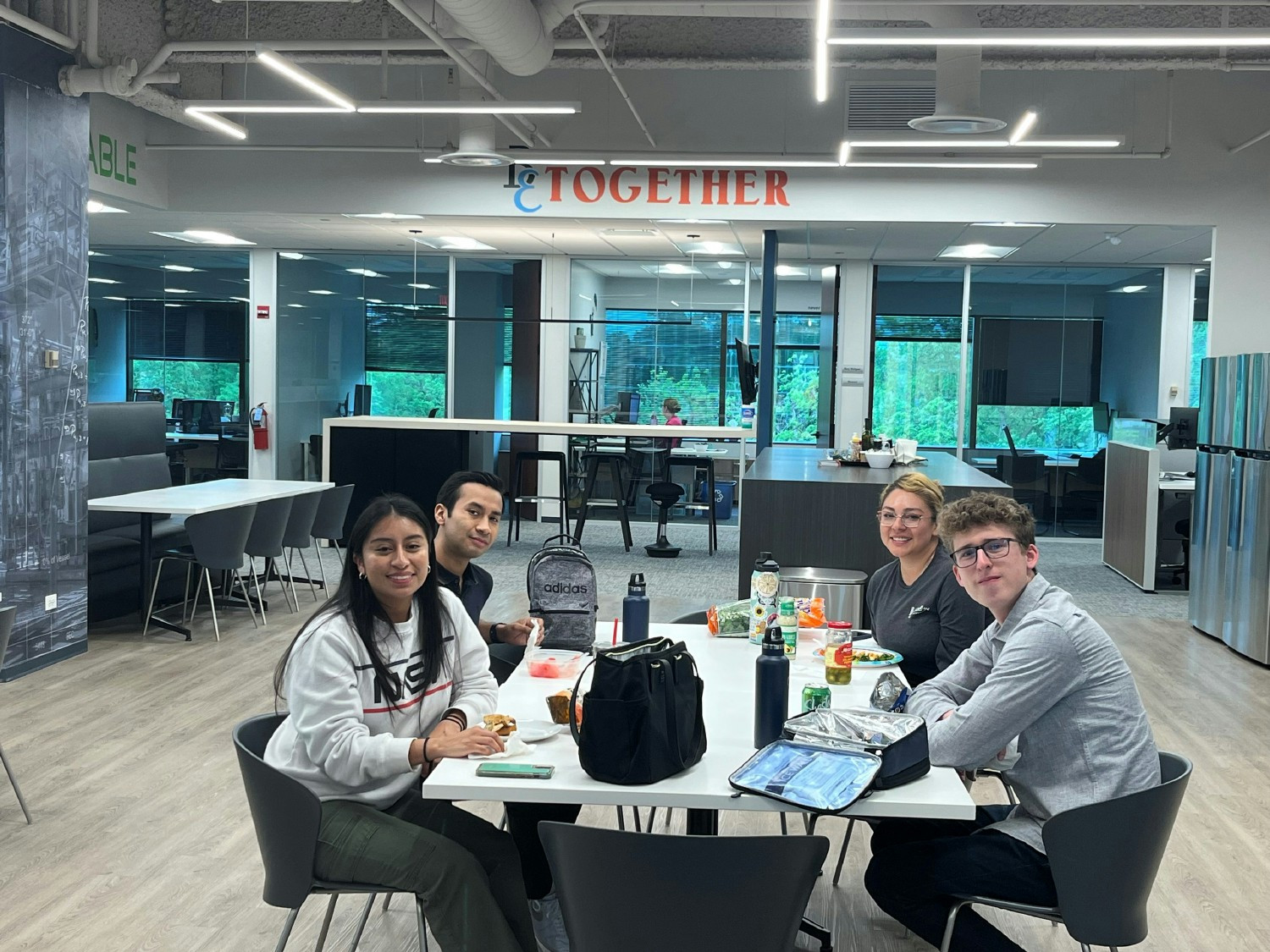 BE Interns at lunch