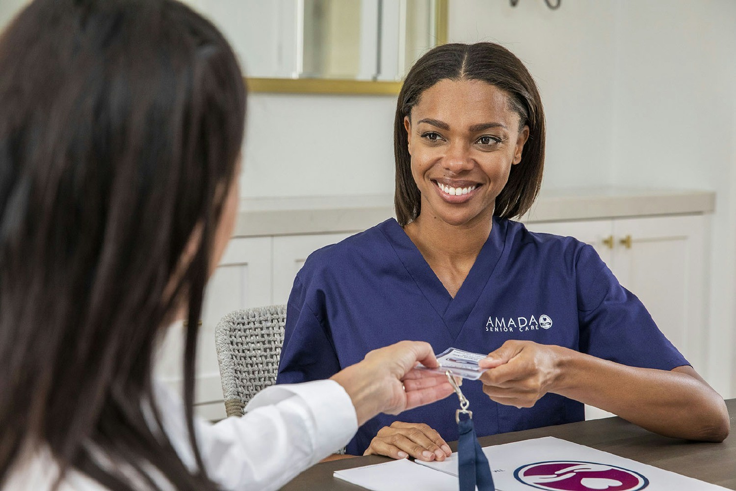 Amada caregivers go through a comprehensive orientation and routine check-ins from the caregiver coordinator.