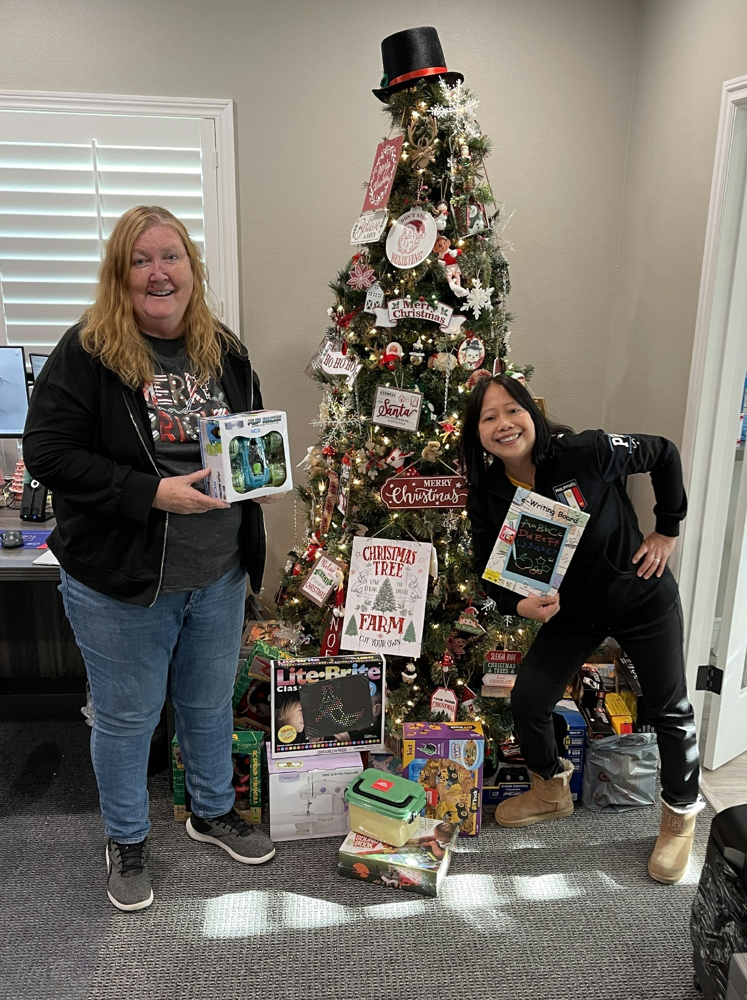 TIS team partnered with the SAFE Family Justice Centers to collect Christmas gifts for children in Riverside, CA. 