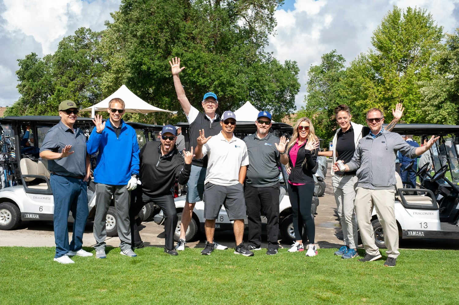 Team Legacy ready to compete at a fundraising golf tournament for one of our clients!