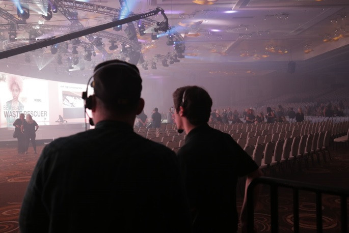 Team members supporting a major event