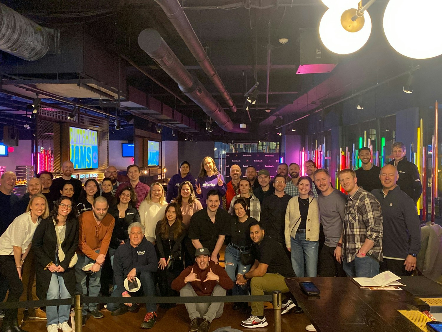 Company-wide event at Puttshack