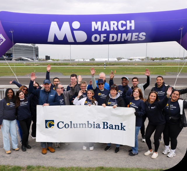 Employees participating in the 2026 March of Dimes walk.