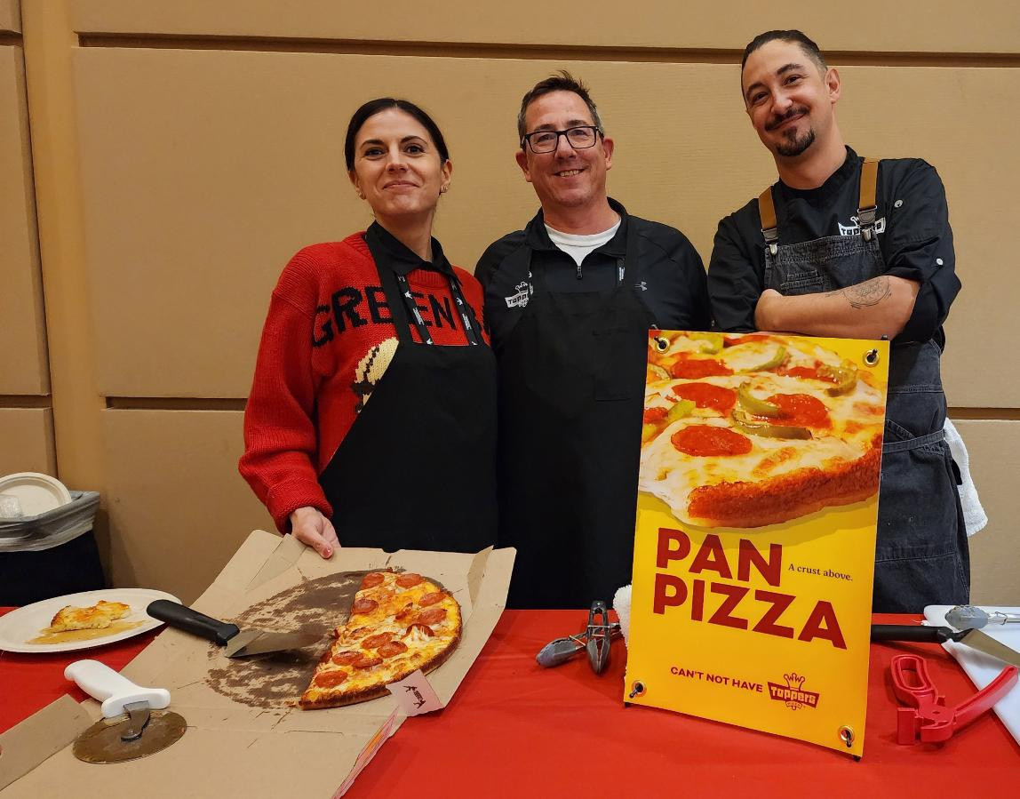 Menu Innovation team rolling out our Pan Pizza to our Team Members at our annual convention.