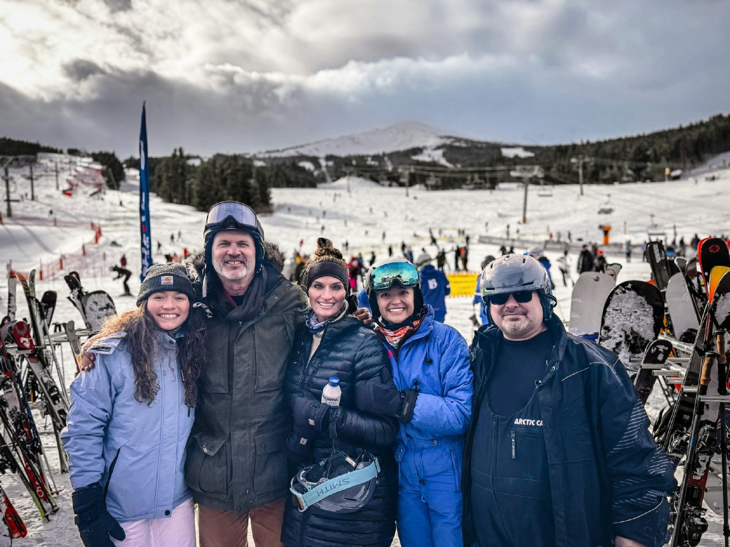 Our team hitting the slopes for an unforgettable team-building event