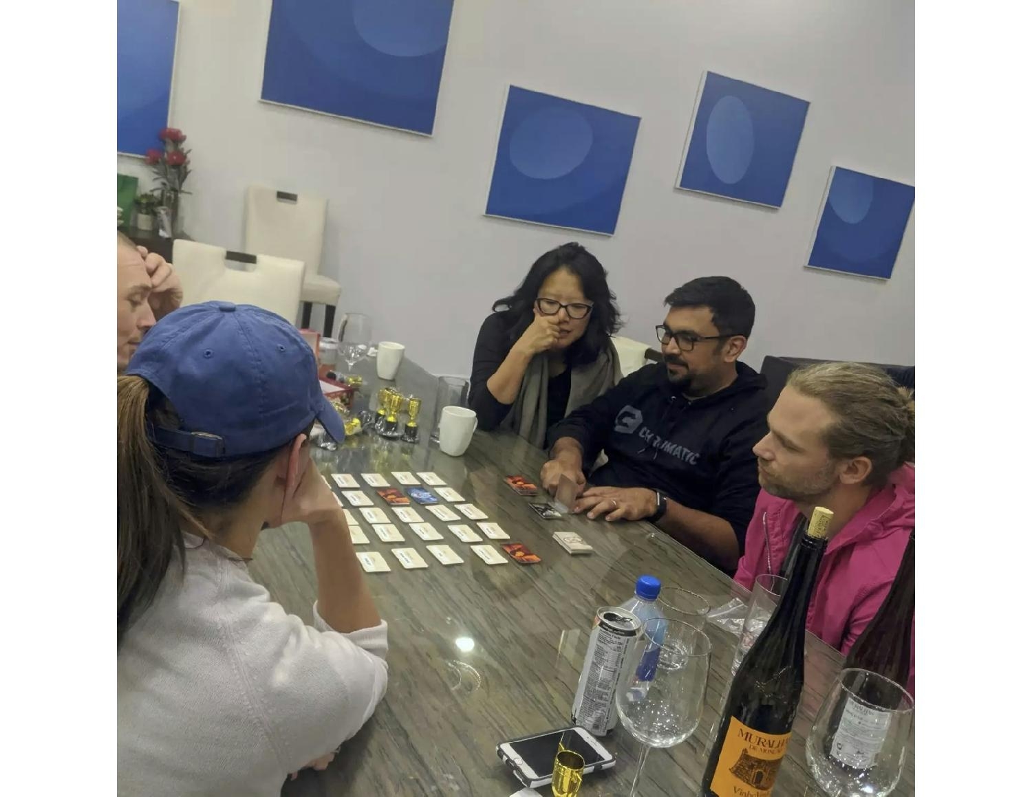 A rousing game night for the Chromatic team.