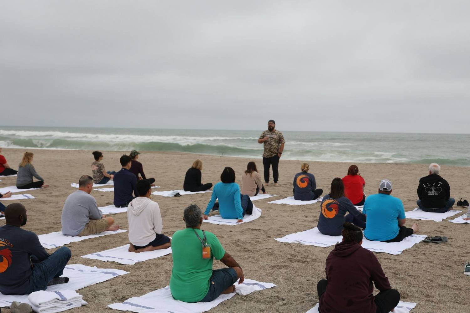 Wellness event on the beach.