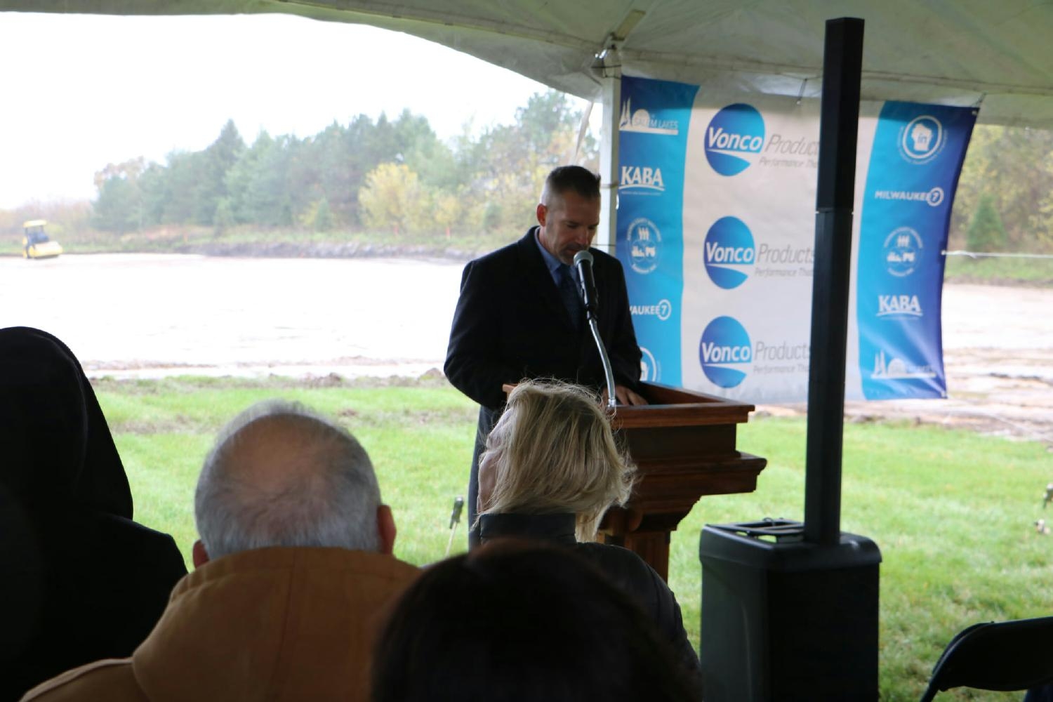 Keith Smith, President of Vonco speaking at our groundbreaking for our expansion