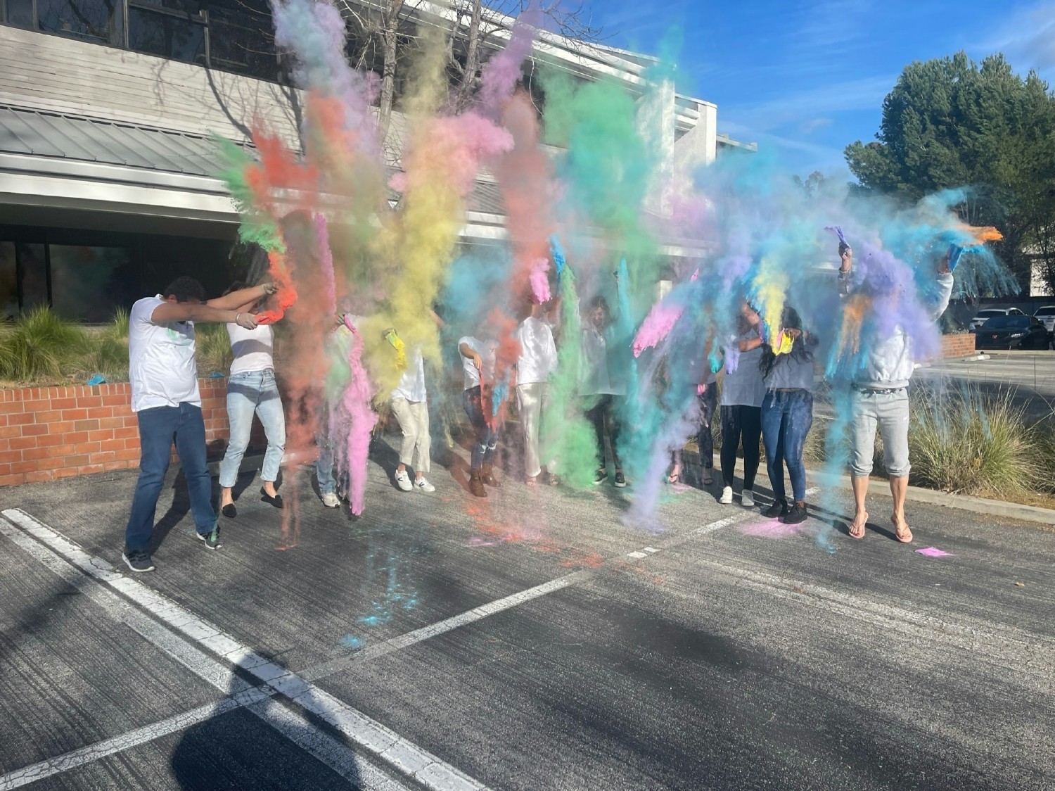 Our HQ celebrating Holi, the Festival of Colors! 