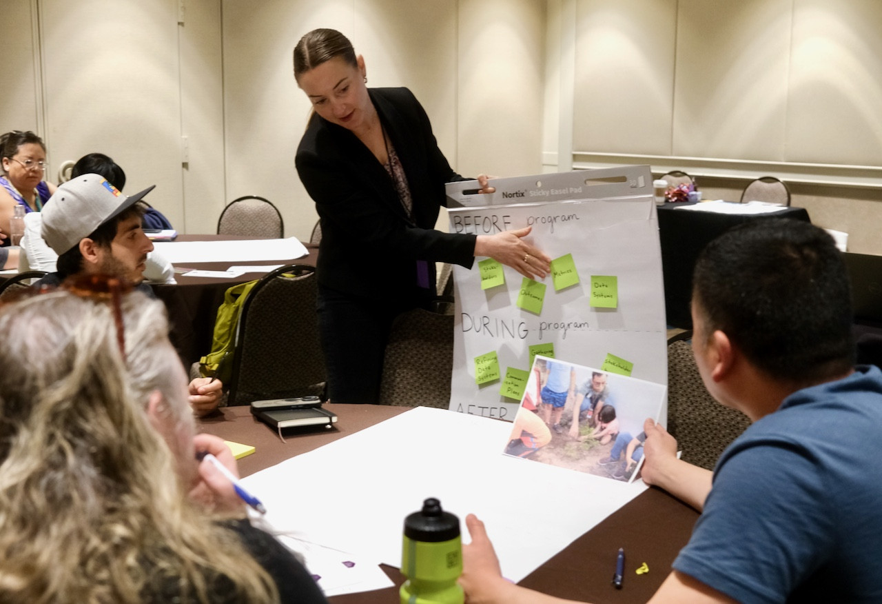 Members of SCRI gave a research-based presentation at a tradeshow in 2024.