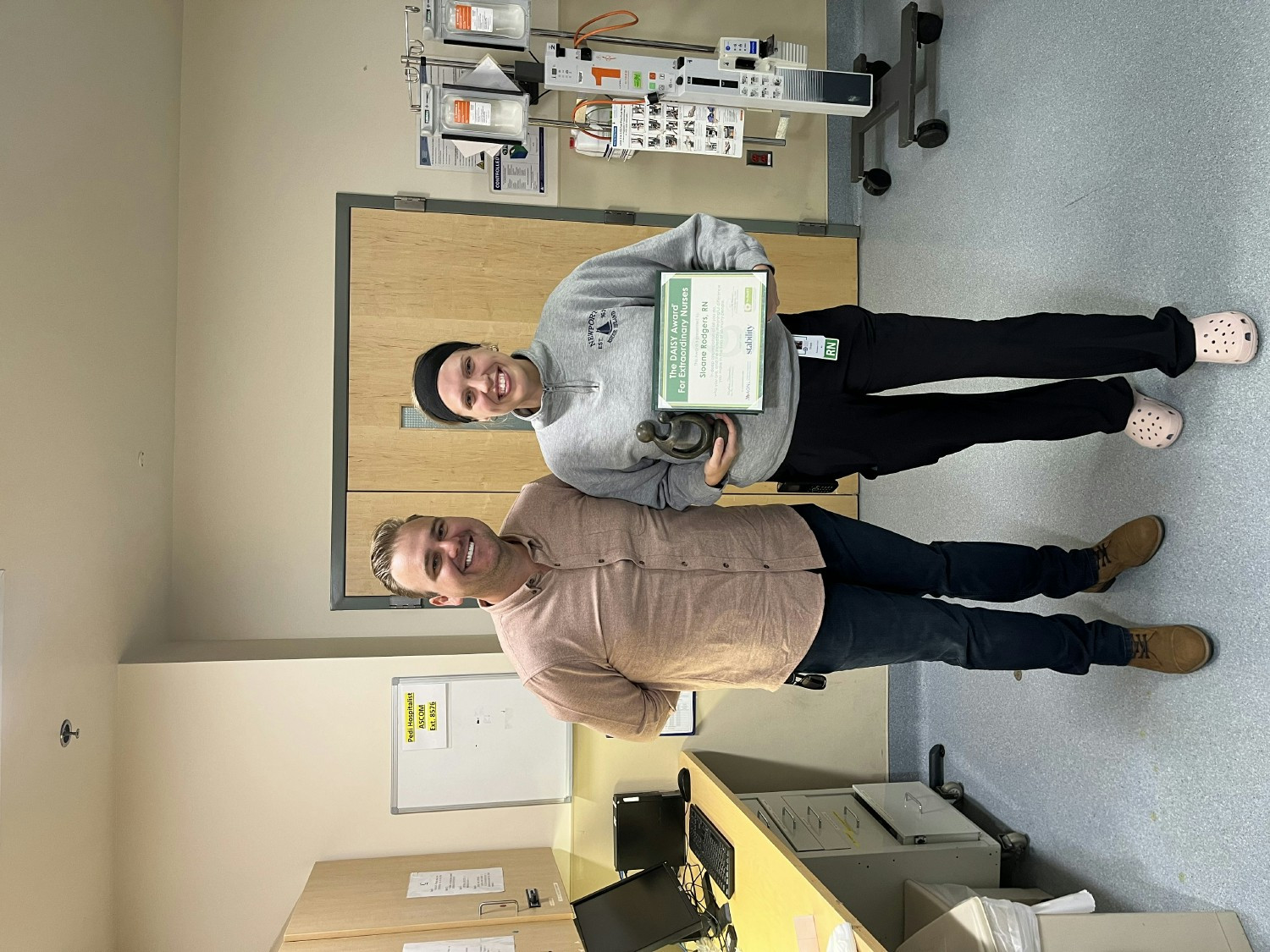 Jordon, our Senior Lead Recruiter is presenting his RN with a DAISY Award in MA.