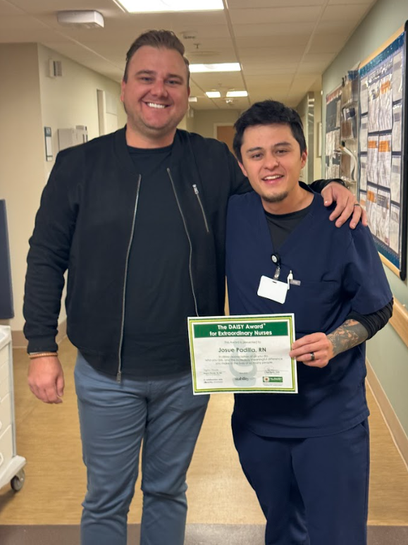 Jordon, our Senior Lead Recruiter is presenting his RN with a DAISY Award in WA.