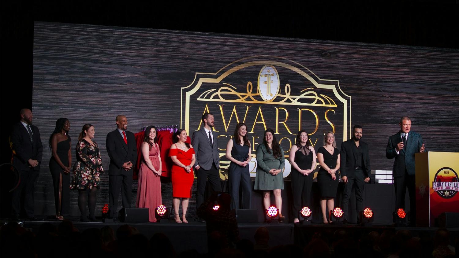 Staff on stage at the 2021 National Convention