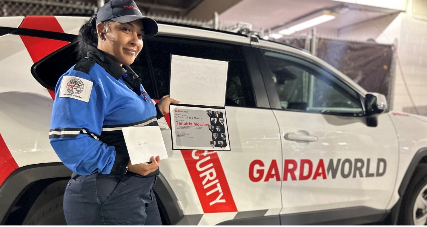 One of many monthly Officer of the Month Award Winners.