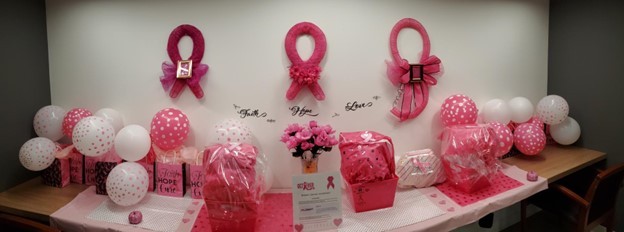 Breast cancer awareness month being recognized at one of GardaWorld's many locations.