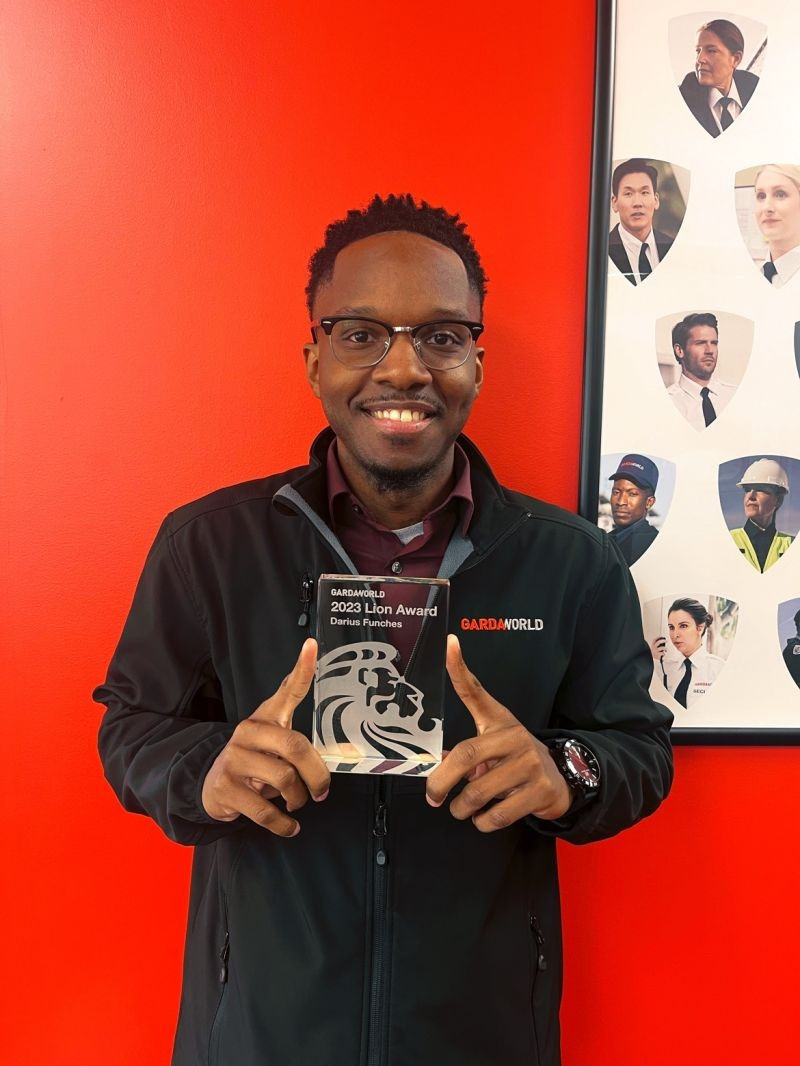 Being recognized with GardaWorld's top honor, the Lion Award.