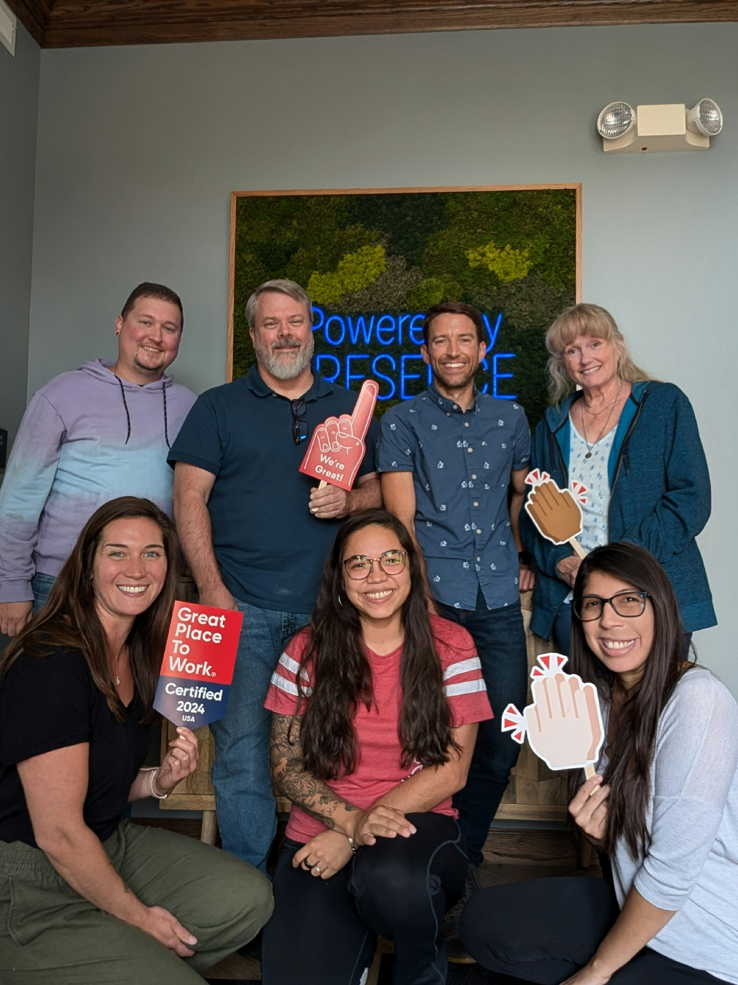 Our accounts receivable team celebrating our Great Place To Work win in 2024