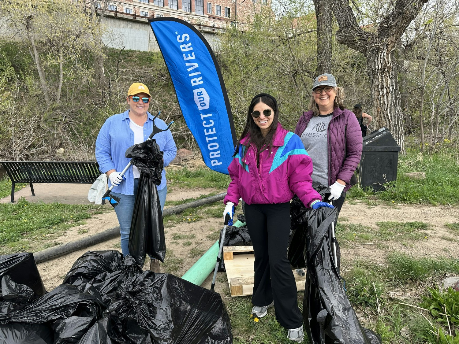 Some of our team members in Colorado doing a river cleanup