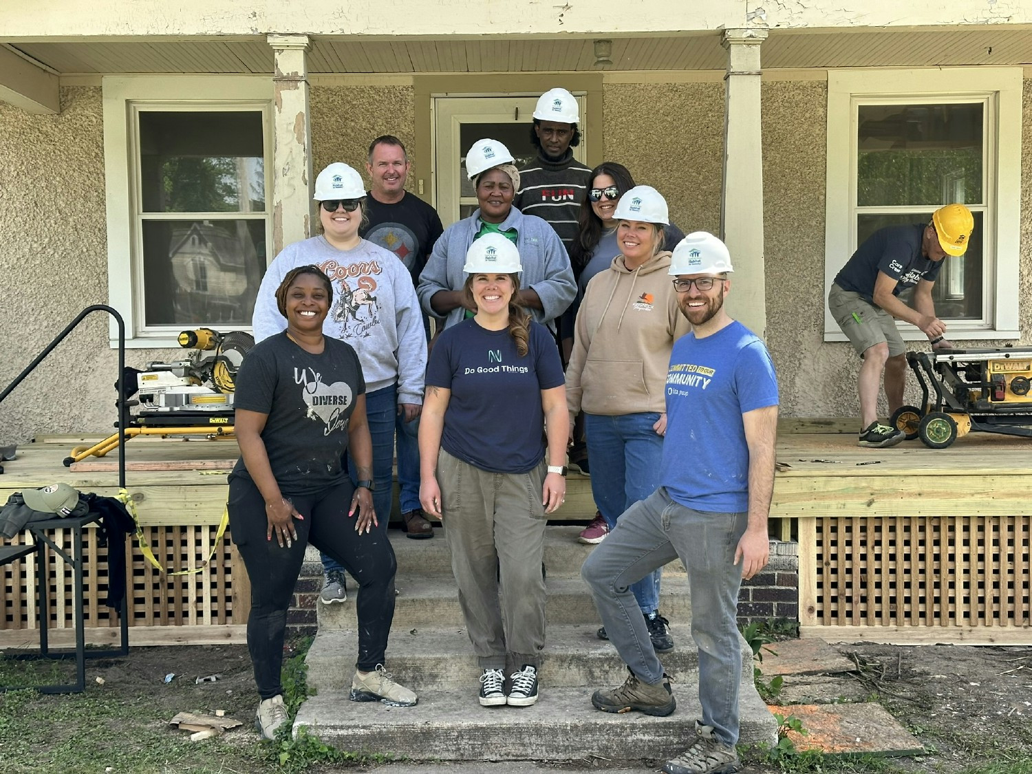 Navigate Team members build things for others! Habitat for Humanity Home