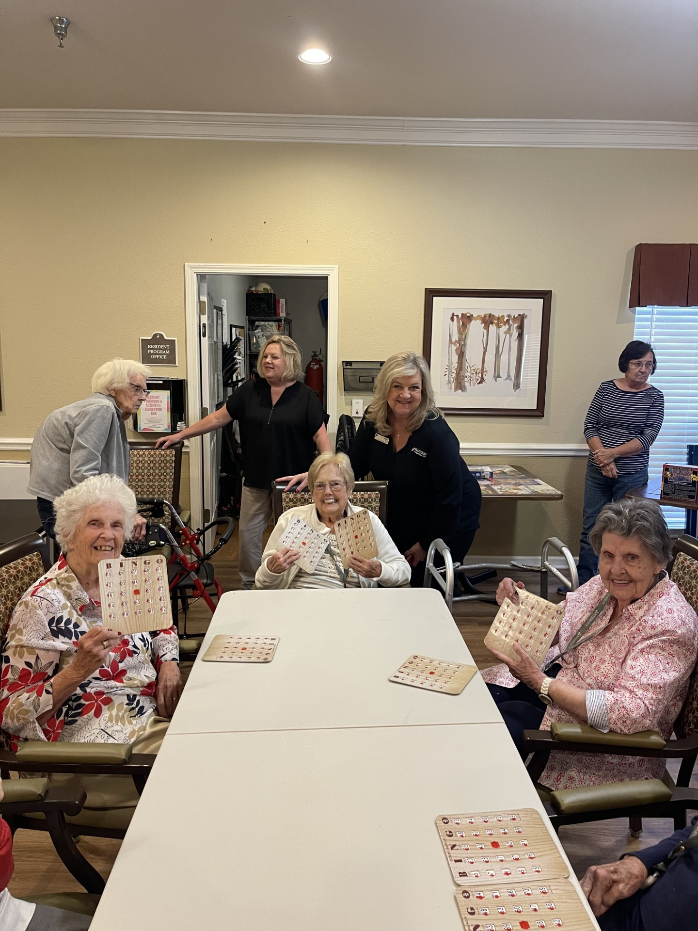 Helping out at local nursing homes.