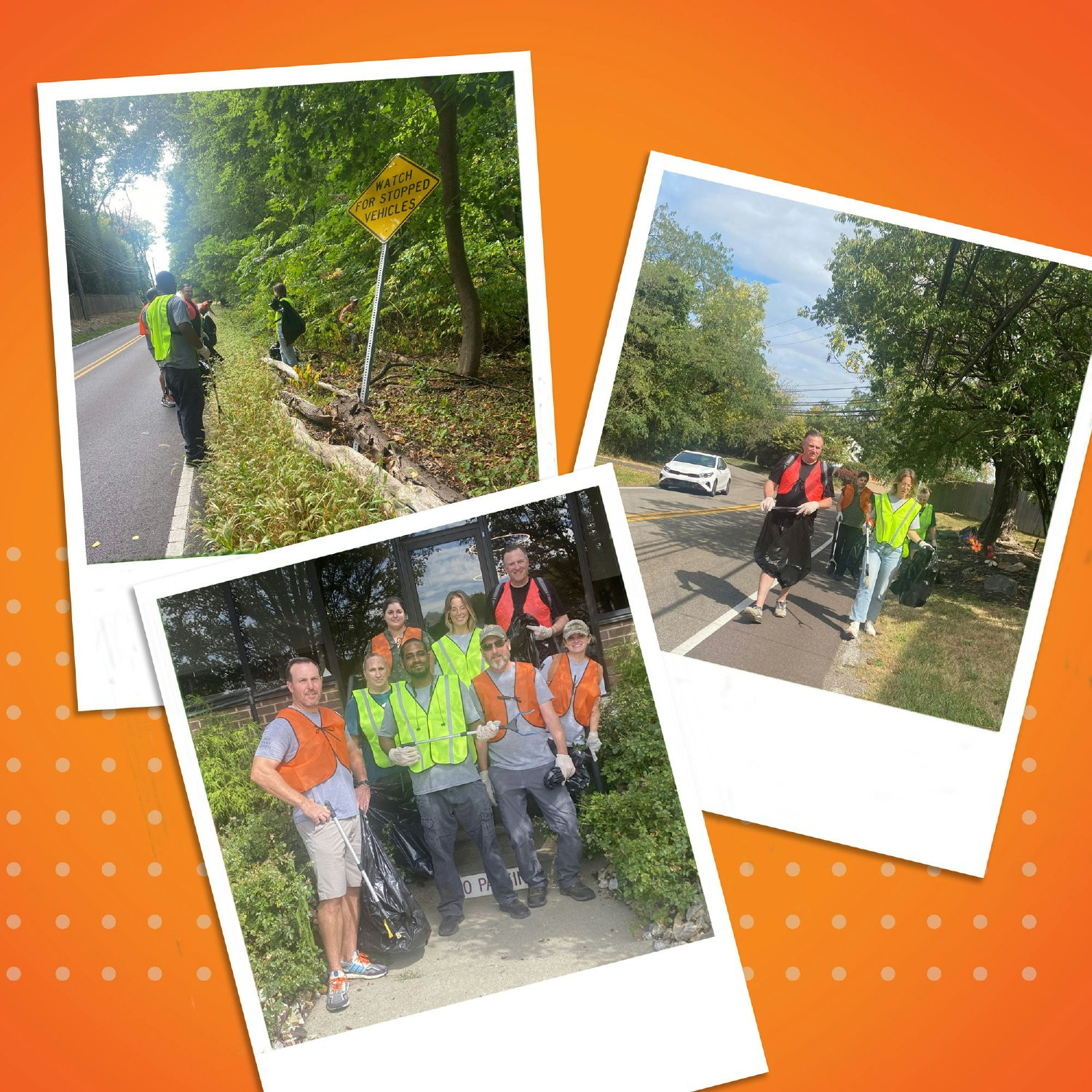 A few photos of some of our associates participating in our highway clean up.