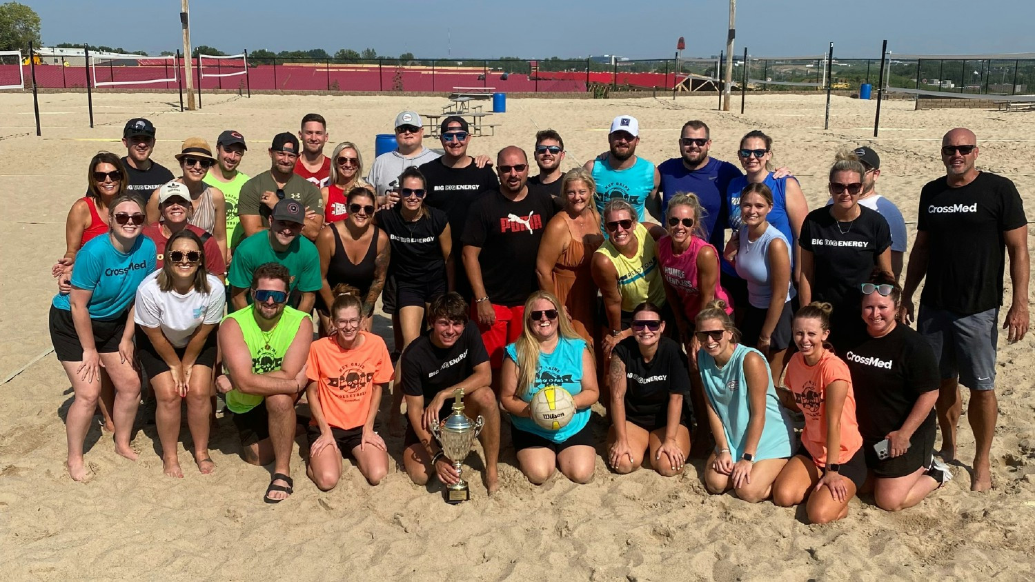 Annual sand volleyball tournament.