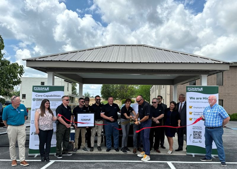 Ribbon cutting on Foxhole's new location for The Lab for Advanced Innovation and Research (LAIR) in Chambersburg, PA.