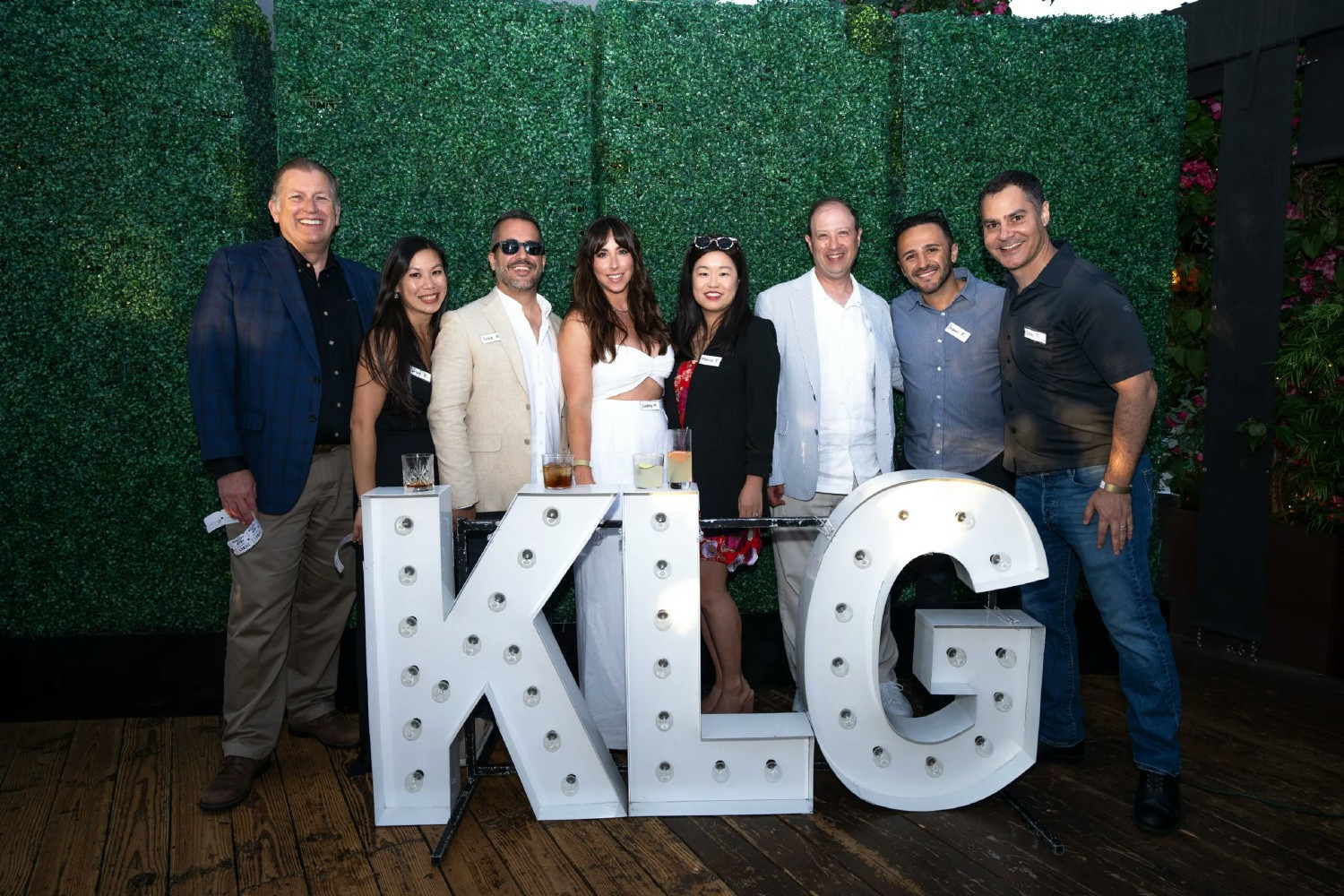 Enjoying good company at our annual summer party.