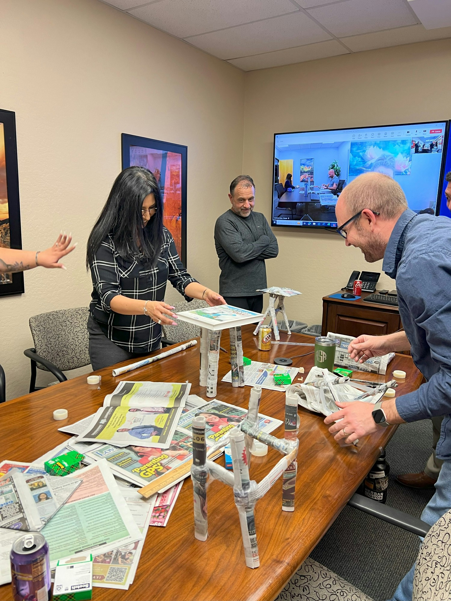  Civiltecians in action! Taking on an exciting engineering challenge during Engineering Week.
