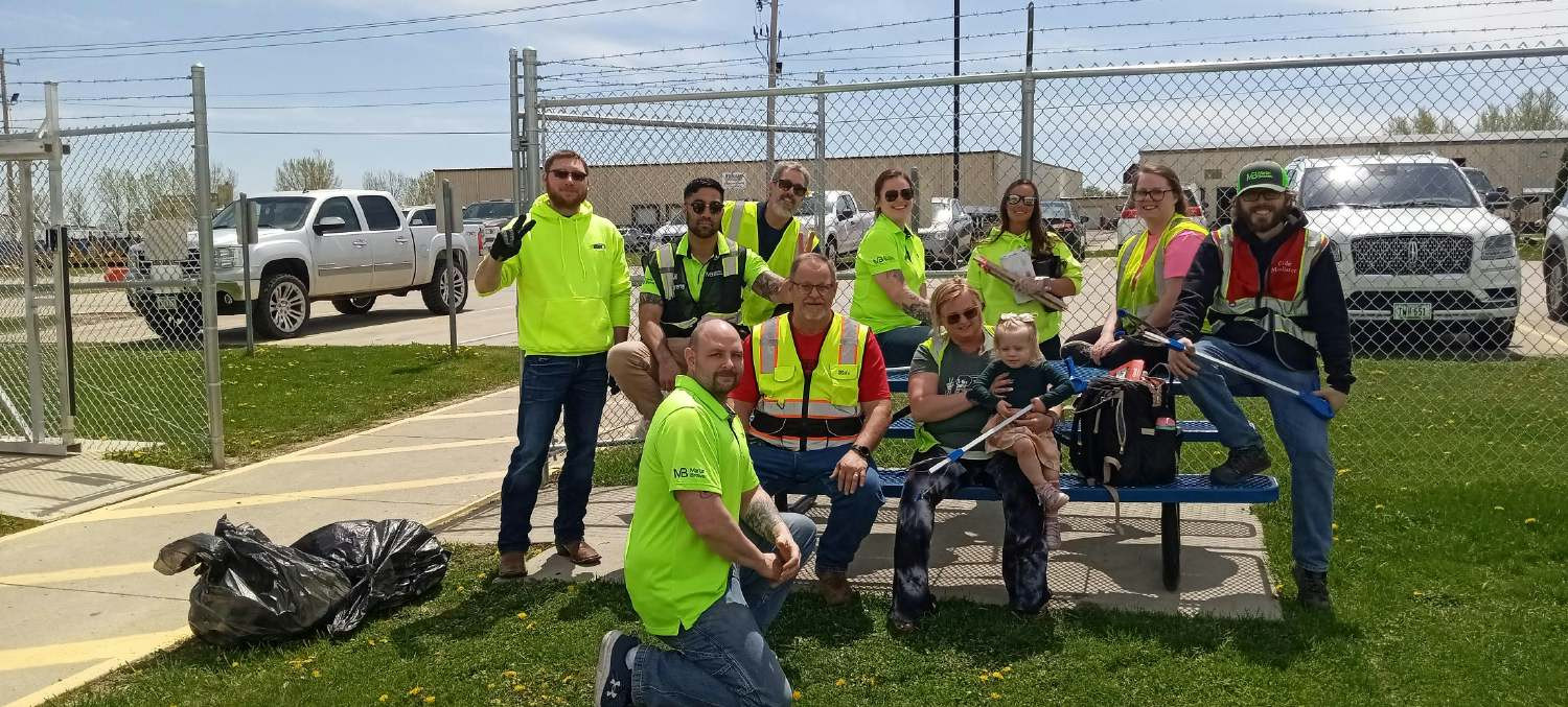 Members from our Mason City, IA team participate in an Adopt-a-Highway event as we work to reach 20,000 volunteer hours.