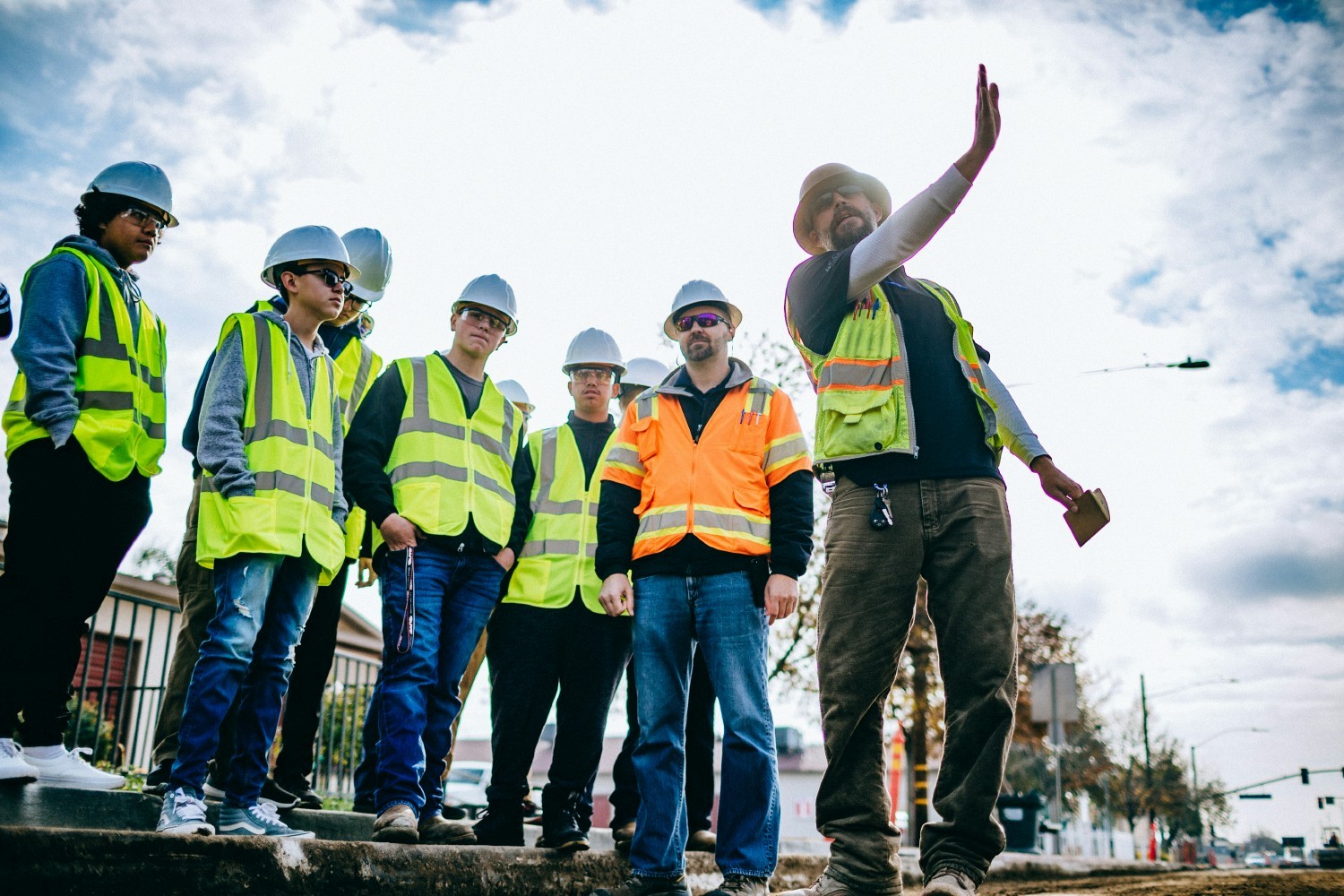 Our Construction Management team providing job shadow opportunities for a local high school