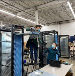Sprout team in North Carolina is harvesting server parts for reuse, promoting sustainability and resource efficiency.