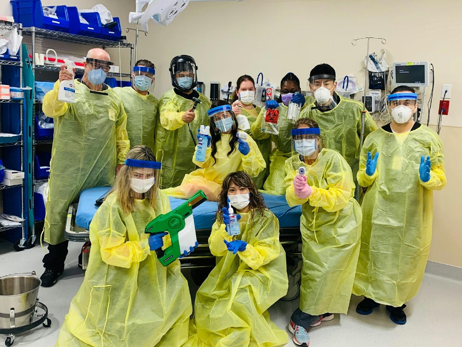 Fort Worth Staff, poses for photo during pandemic.