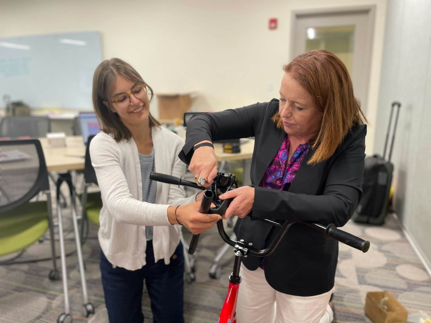 Members of our marketing team assembled and donated bikes for a local nonprofit serving children