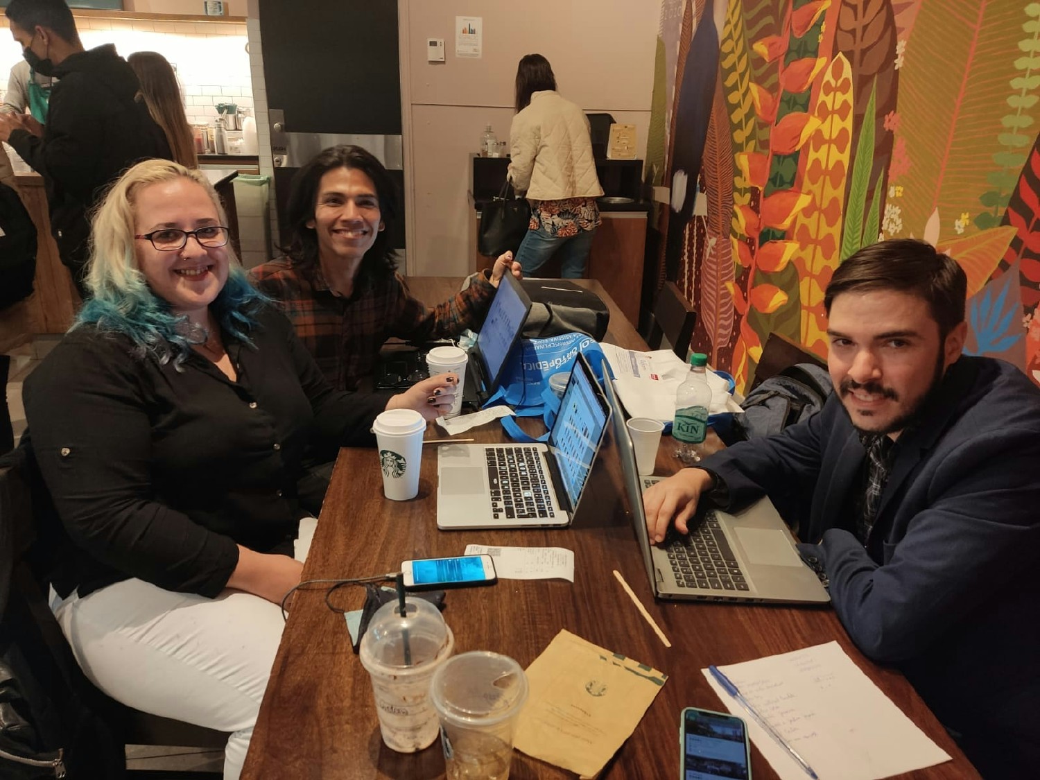 Our team! Laura, Gumercindo and Pedro in a cowering in Buenos Aires, Argentina.