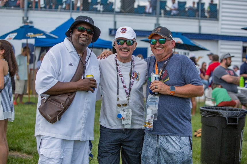 A picture of some of our leaders at the family day we hold at the race track.