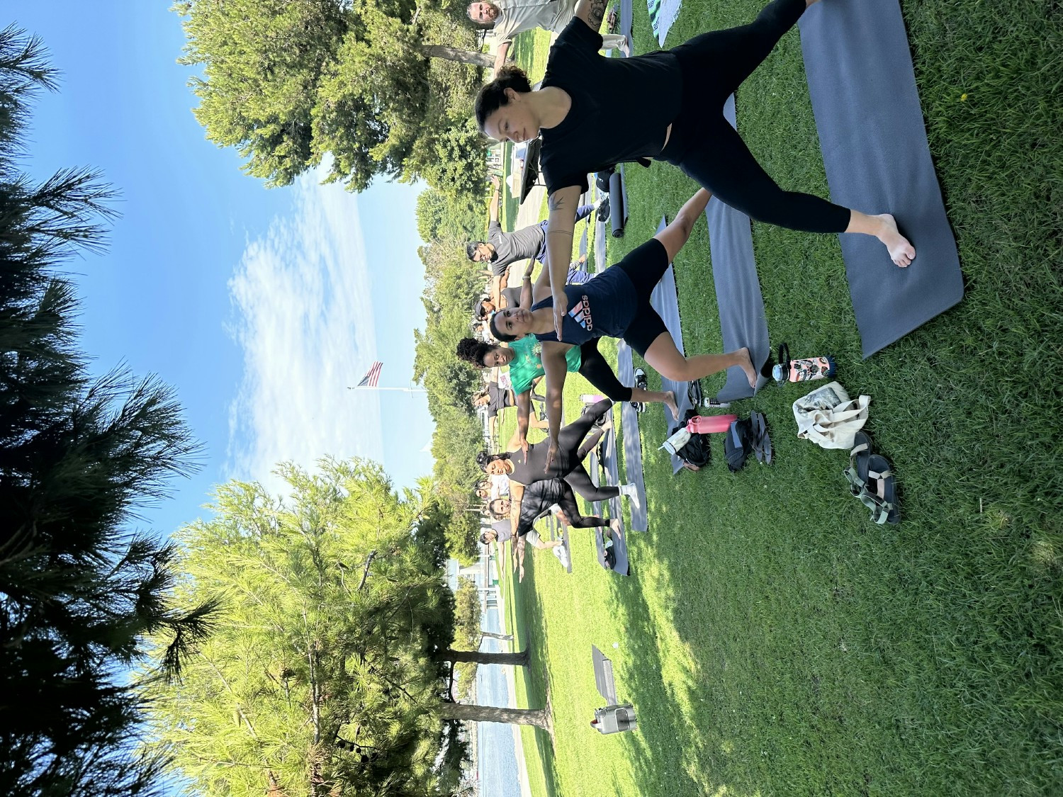 Finding balance together.  Yoga, connection, and good vibes!
