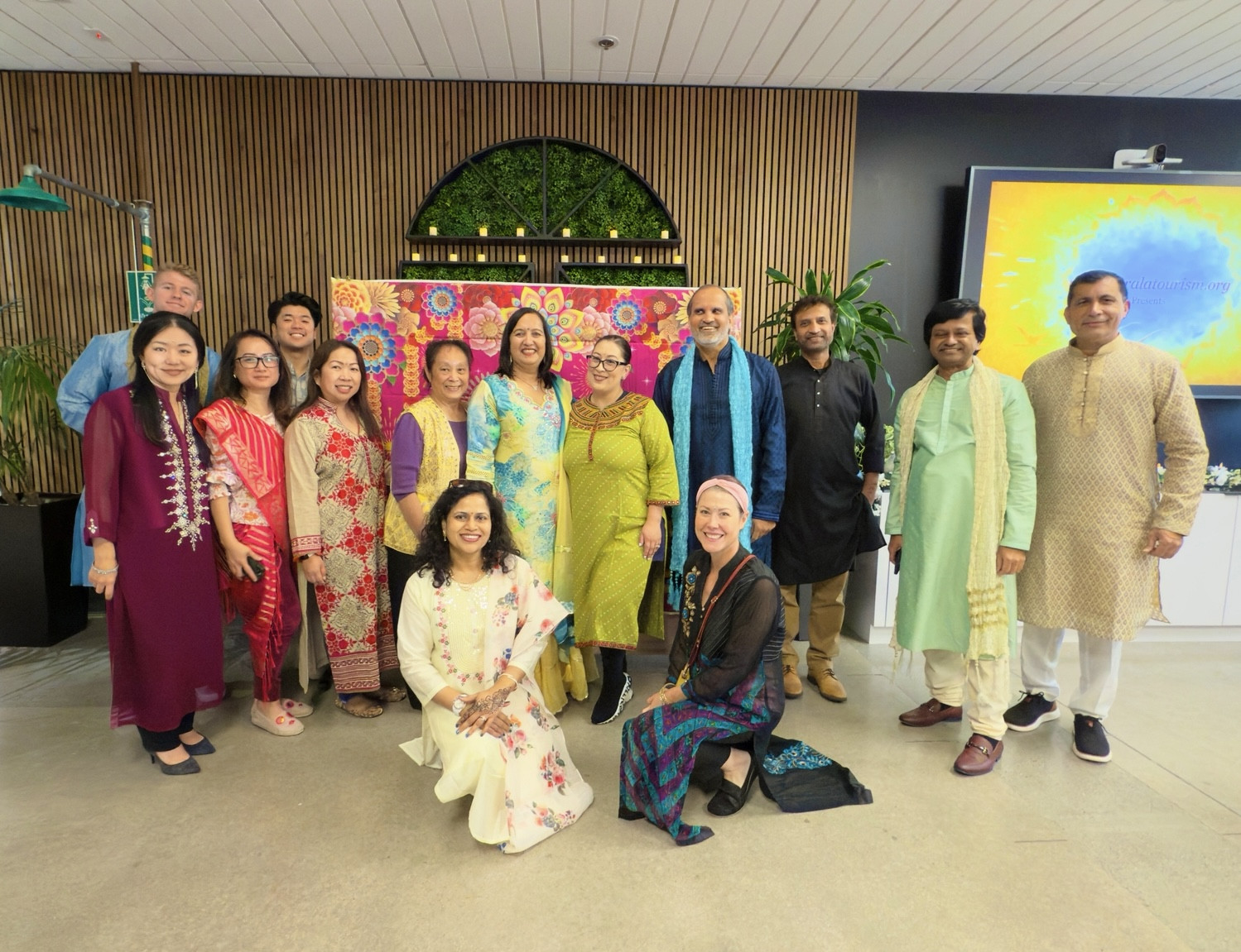 Tarsans wearing traditional kurtas at our lunchtime Diwali celebration.